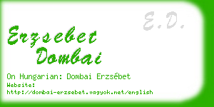 erzsebet dombai business card